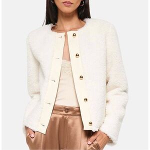 Cami Nuc Pavan Sherpa Jacket-Ecru